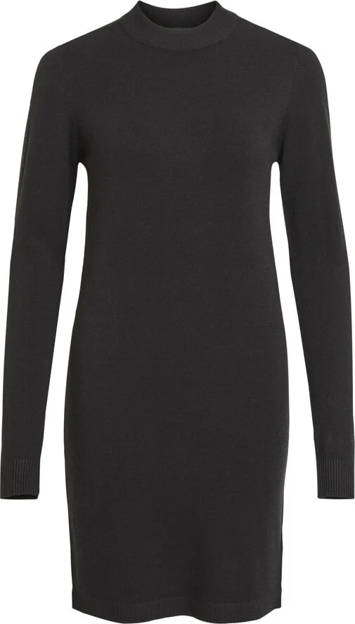 Object OBJTHESS L/S KNIT DRESS NOOS Black