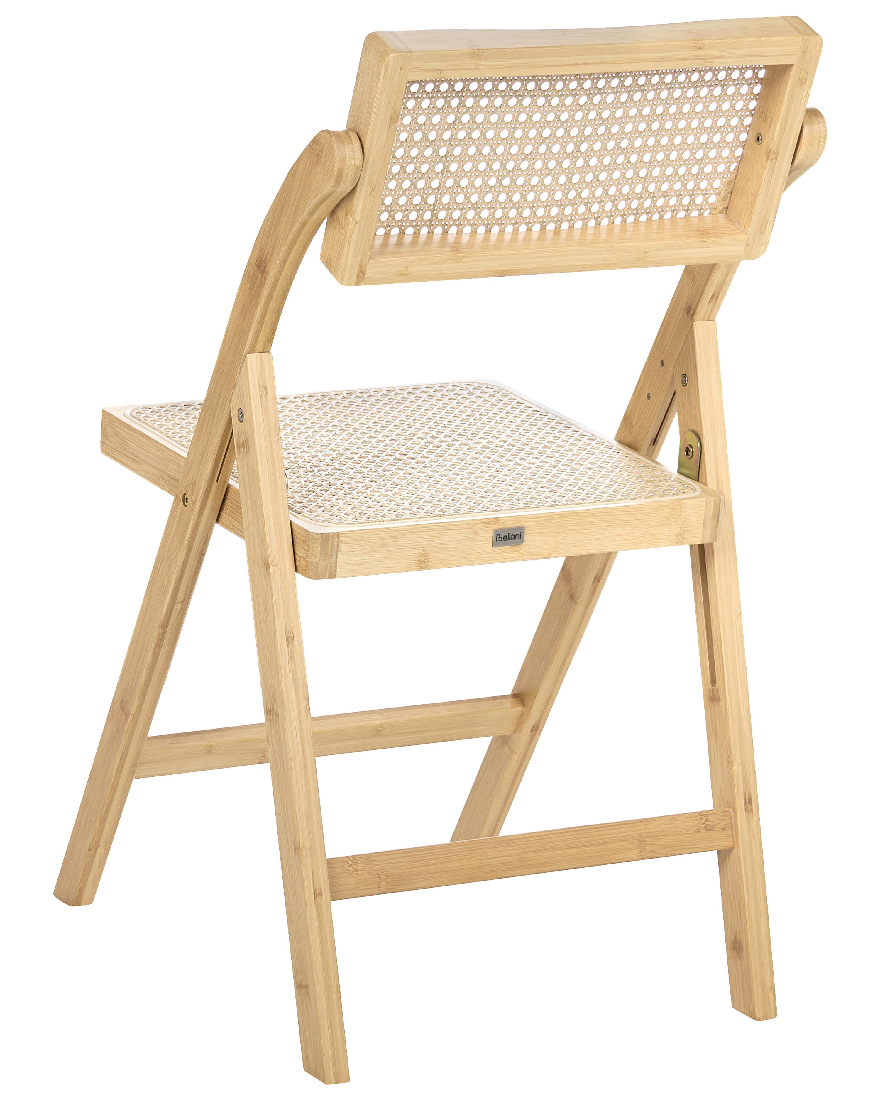 Set van 2 eetkamerstoelen inklapbaar MODANE Bamboehout Lichtbruin