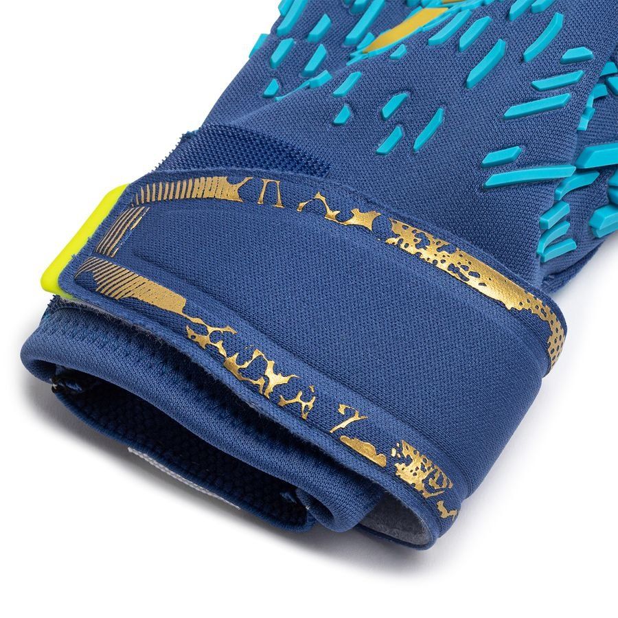 Reusch Gants de Gardien Attrakt FreeGel Aqua Windproof - Bleu/Doré/Bleu