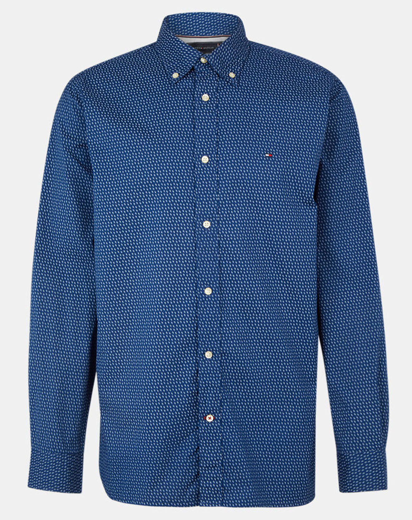 Tommy Hilfiger Chemise droite Soft Micro bleu foncé