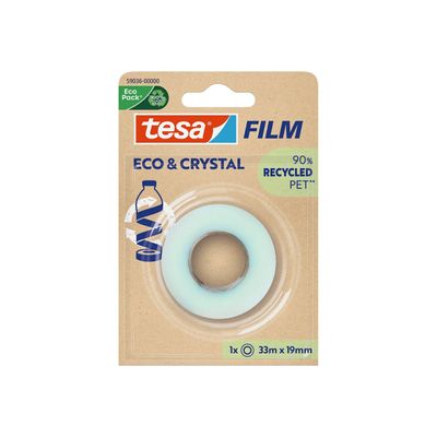 Tesa Film Eco & Crystal - Ruban adhésif - 19 mm x 33 m - transparent