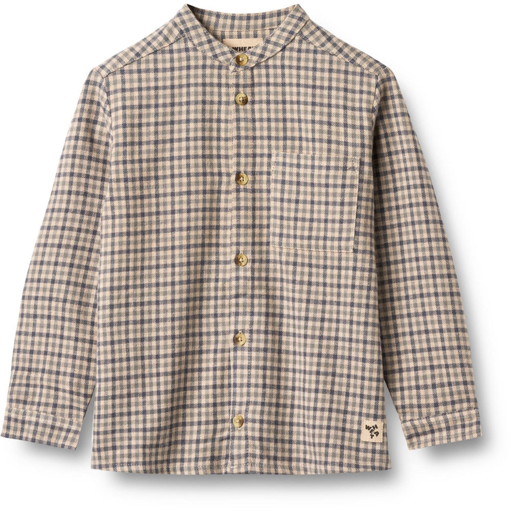 Køb Wheat Blue Check Skjorte L/S Willum