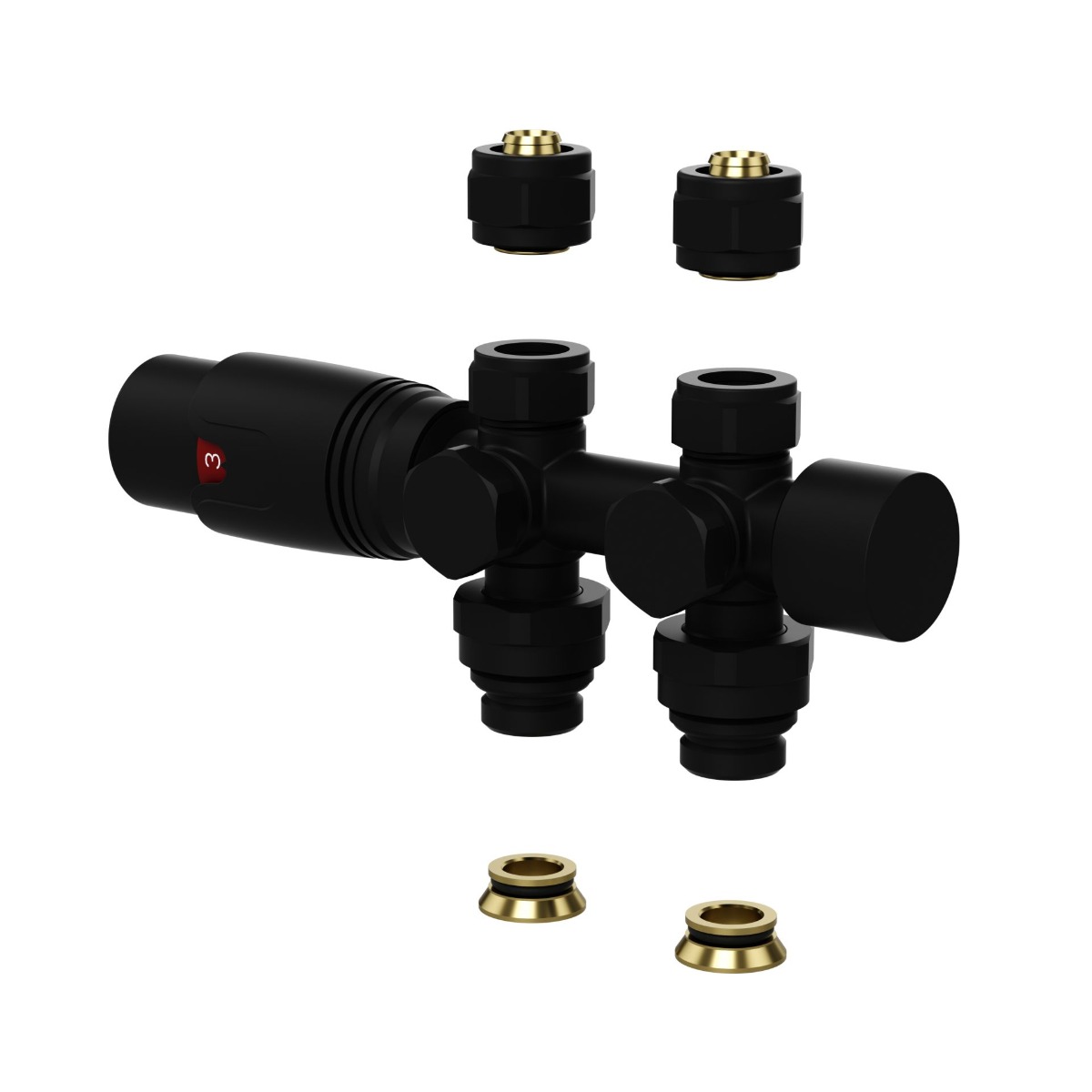 Sanigoods thermostatische radiatorkraan recht 1/2