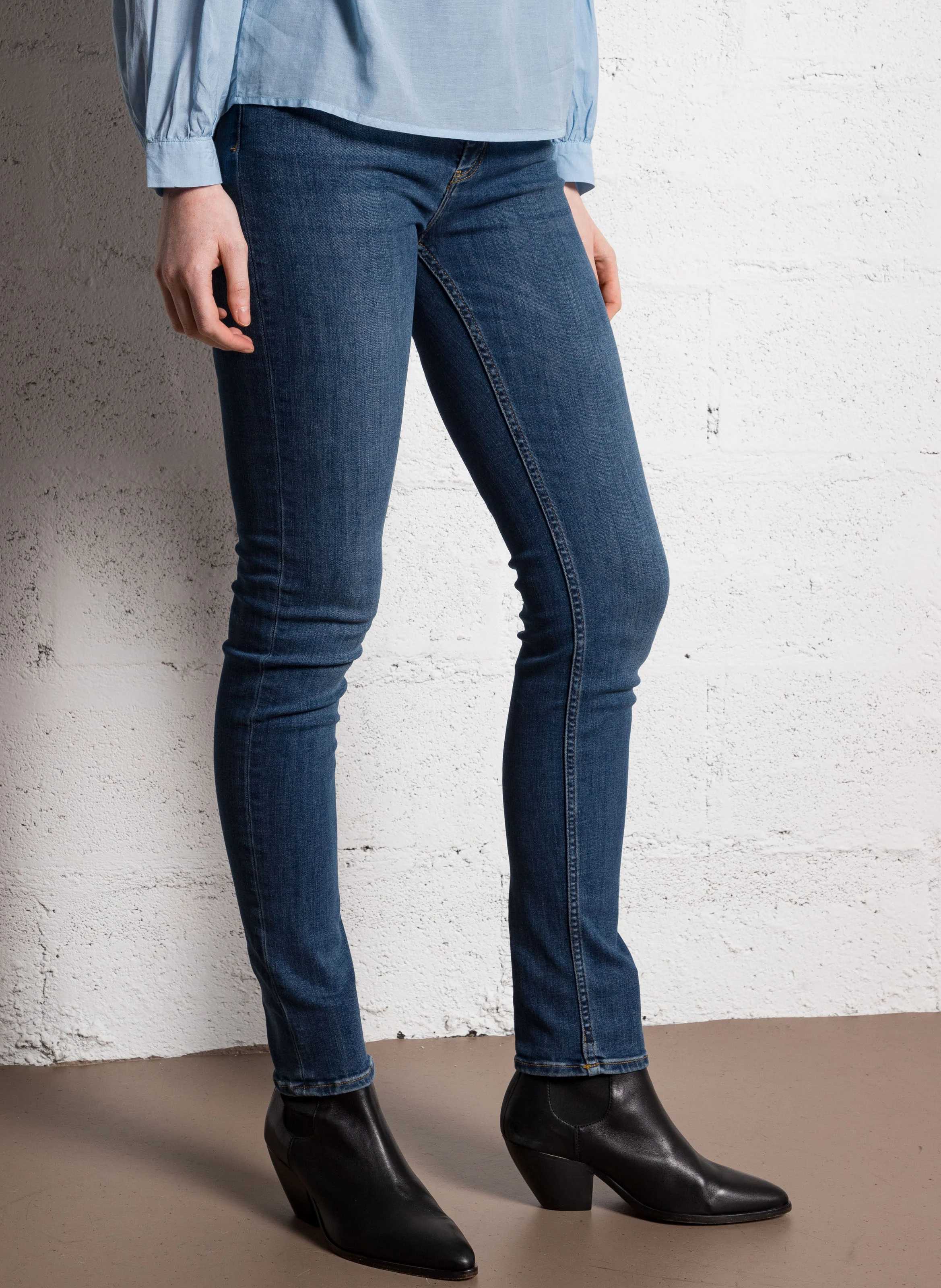 TERO - Jean skinny en coton | Bleu