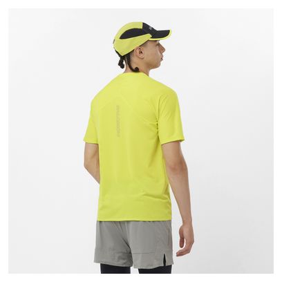 Maillot manches courtes Salomon Sense Aero Graphic Jaune Homme