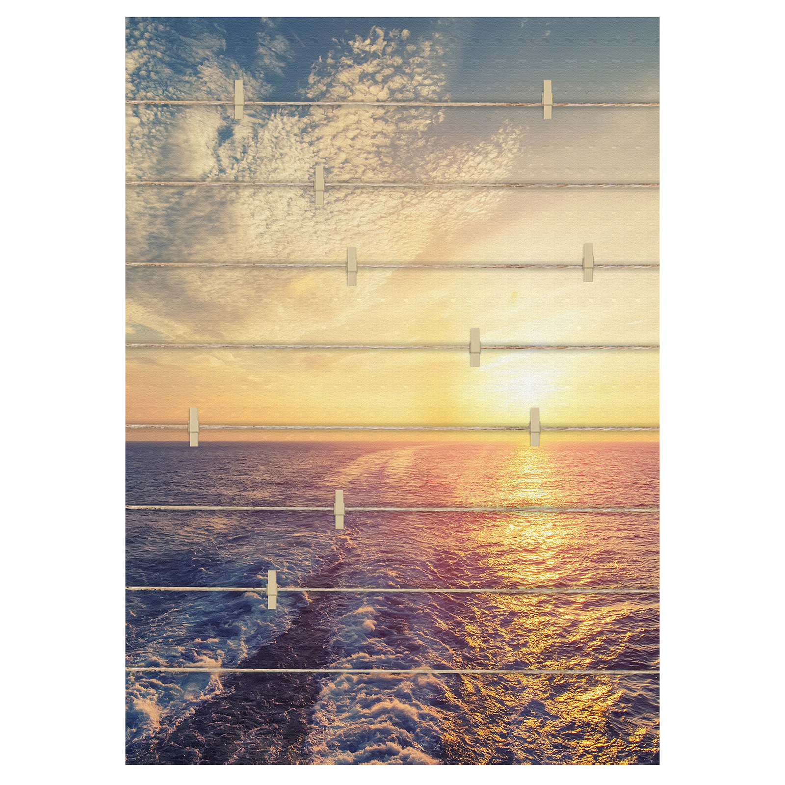 Memoboard - Meer mit Sonnenaufgang - 50x70 cm