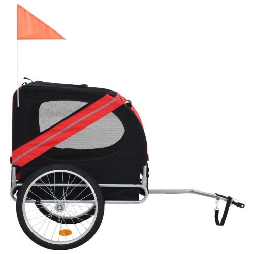 Reboque preto para bicicletas de animais de estimação