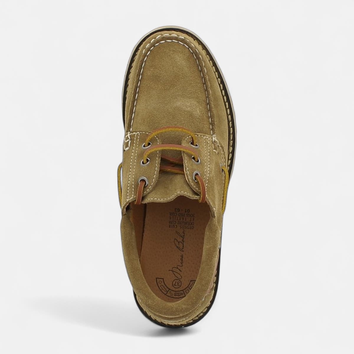 Mocassins Femme en cuir taupe