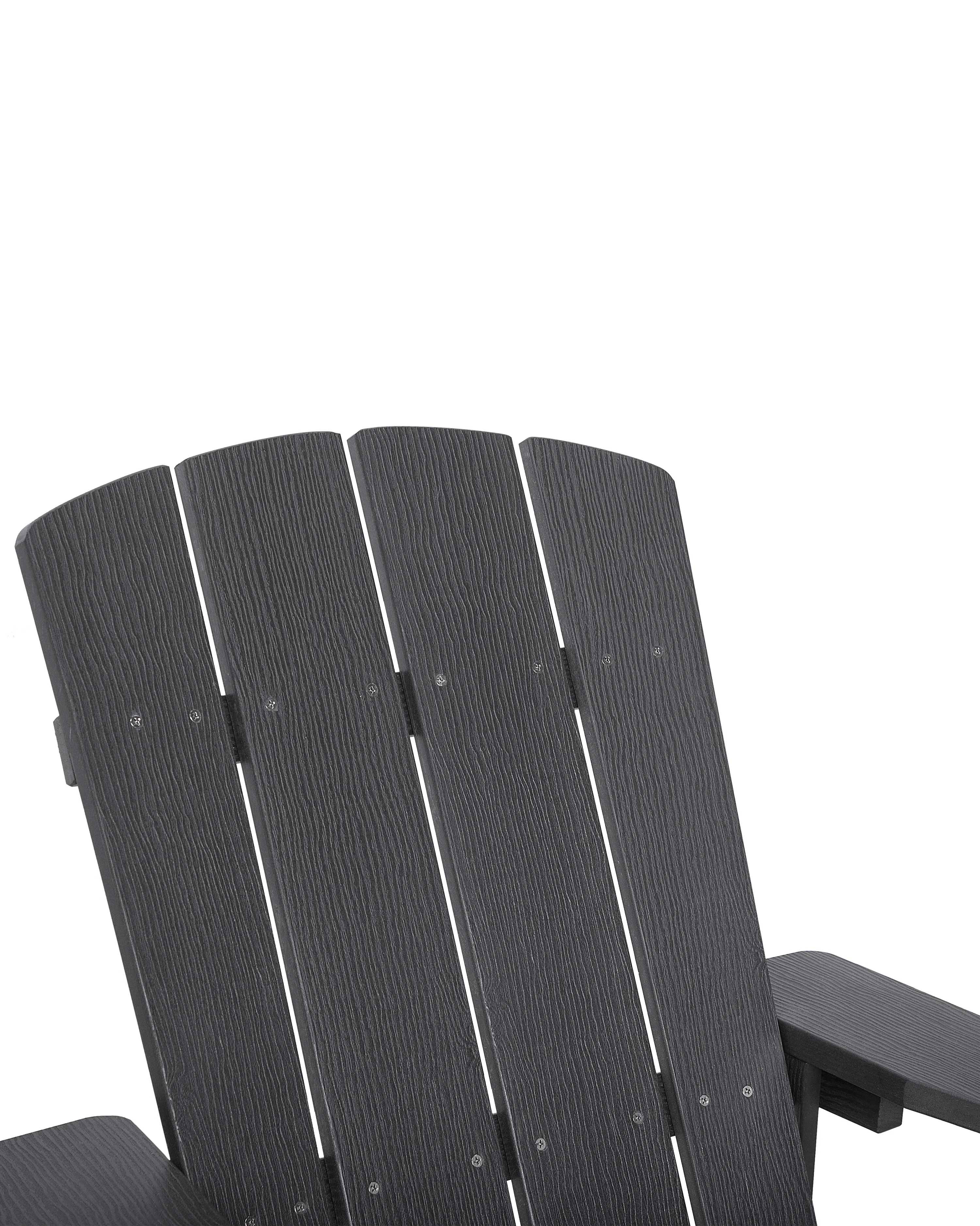 Tuinstoel ADIRONDACK met voetenbank Donkergrijs