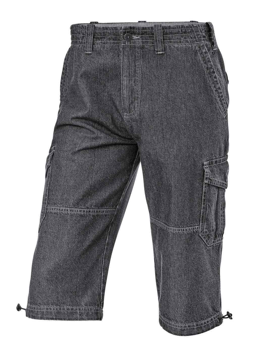 Jeans-Bermudas mit Cargotaschen in 3 Farben