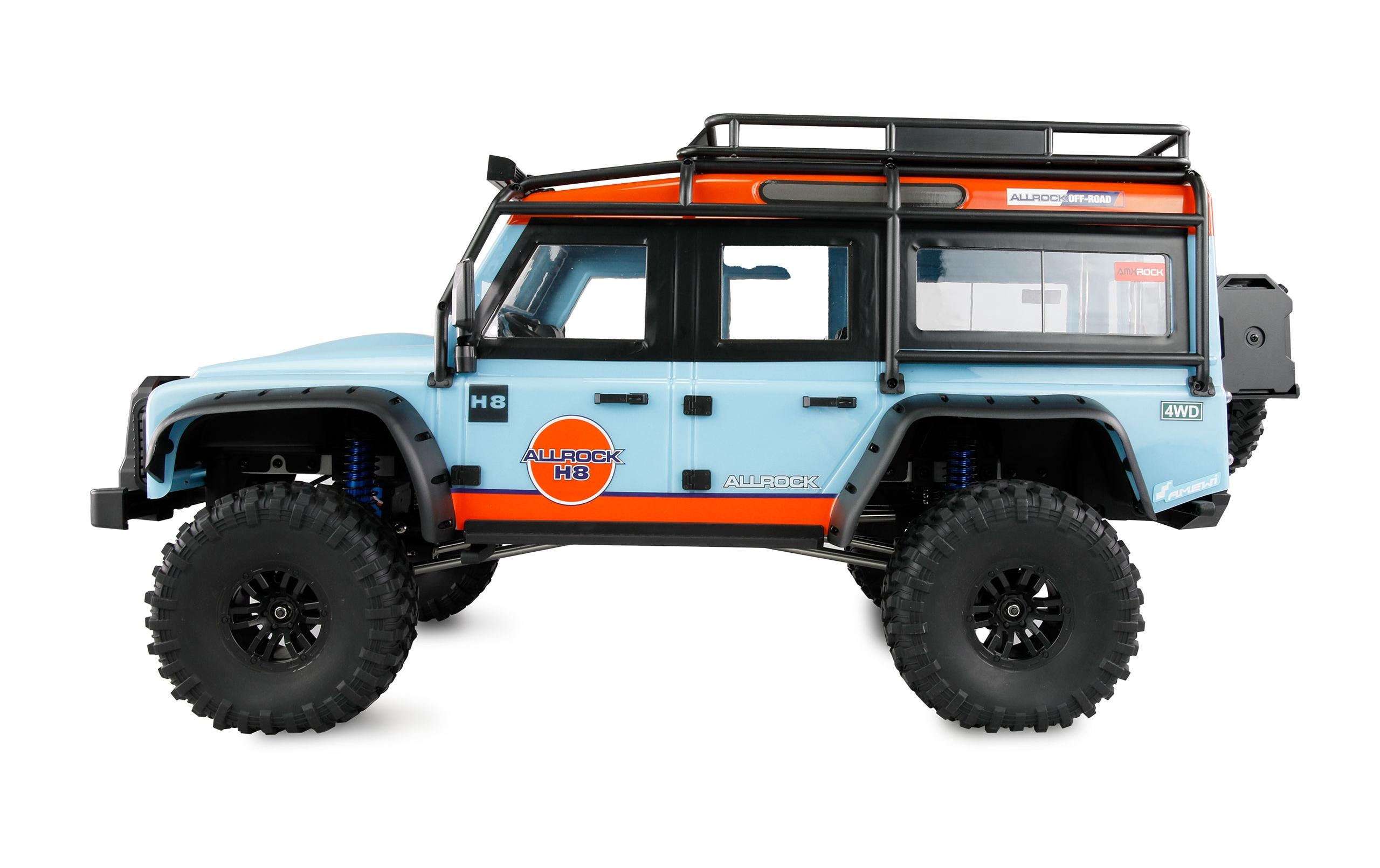 Scale Crawler ALLRock H8, Blau/Orange ARTR, 1:8<br>High-Class-Crawler im Massstab 1:8