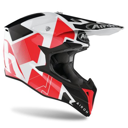 Casque cross Airoh WRAAP - RAZE - RED GLOSS 2023 - Rouge / Gris