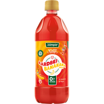 Slimpie Kids Siroop Aardbei Bananana Smaak 580 ml