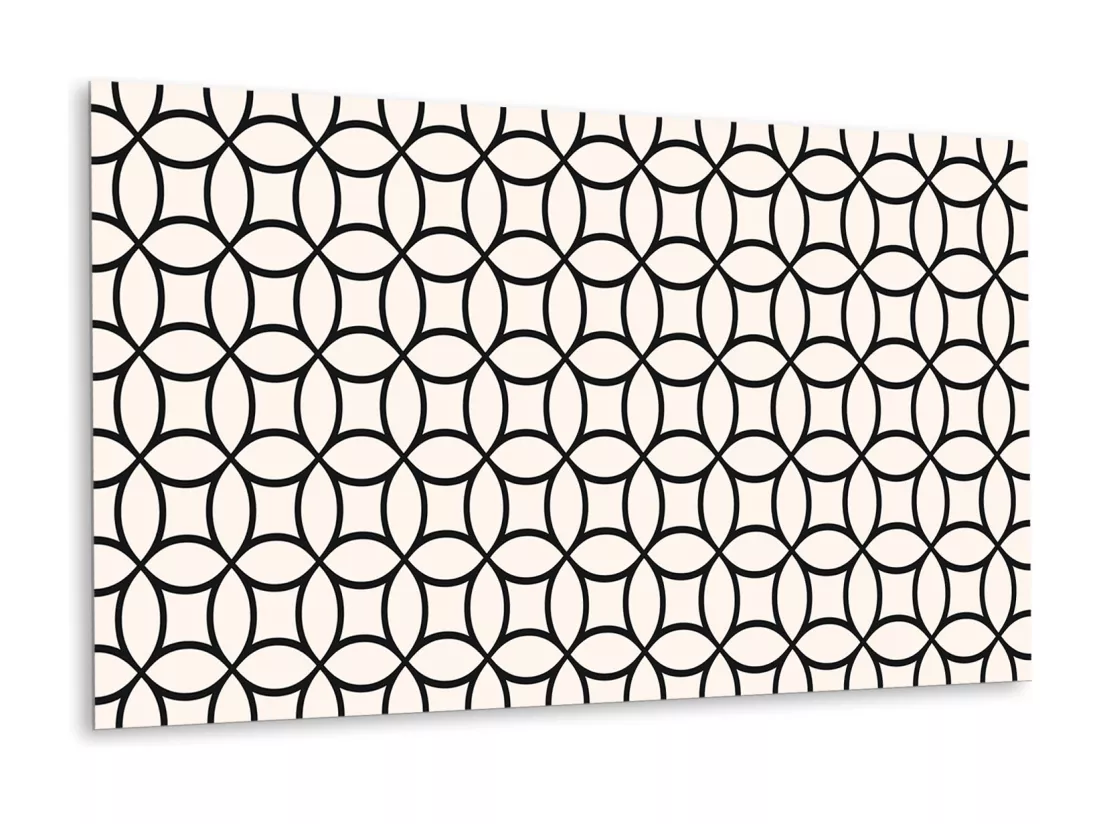 Panneaux muraux en vinyle, Planches en vinyle adhésives - 100x50 cm - Cercles géométriques