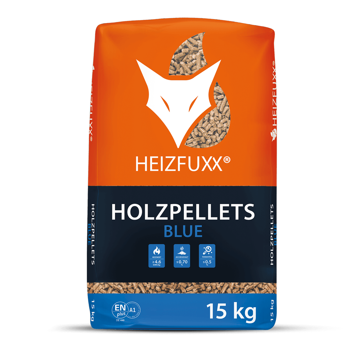 Heizfuxx Blue houtpellets, 15kg x 20 zakken, 300kg pallet, zachthoutpellets, Enplus A1 pellets