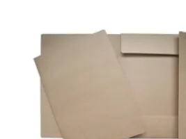 Klapmappe, 3-klap, brun karton, 600 g, A3