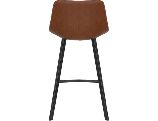 CONCEPT1 - Tabouret de bar Lot de 2 T. Mana cognac PU (plan)
