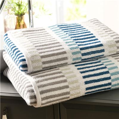 Linge de toilette à rayures multicolores - 500 g/m² - BECQUET CRÉATION