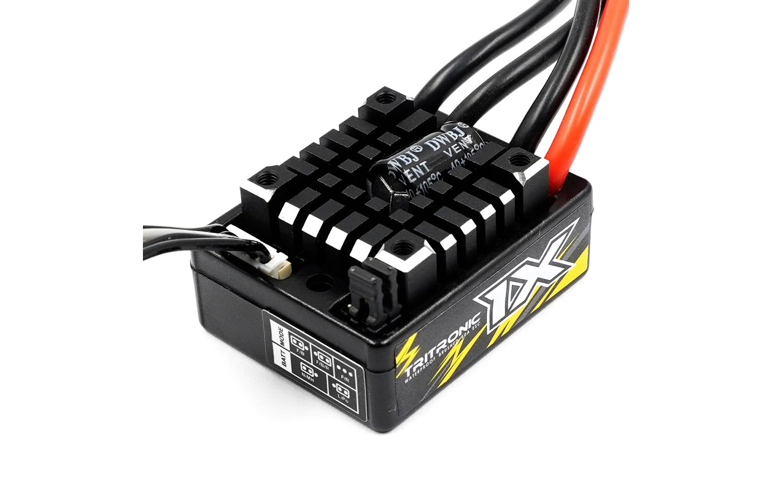Brushed Regler Tritronic 1X 60A, 2-3S, WasserdichtESC für RC Fahrzeuge mit Bürstenmotoren