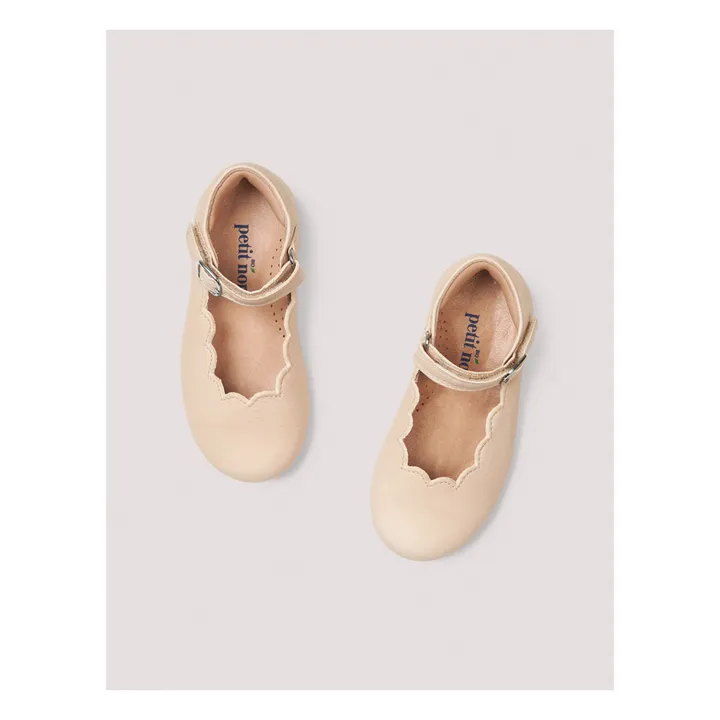 Petit Nord Mary Janes Festonnées | Crème