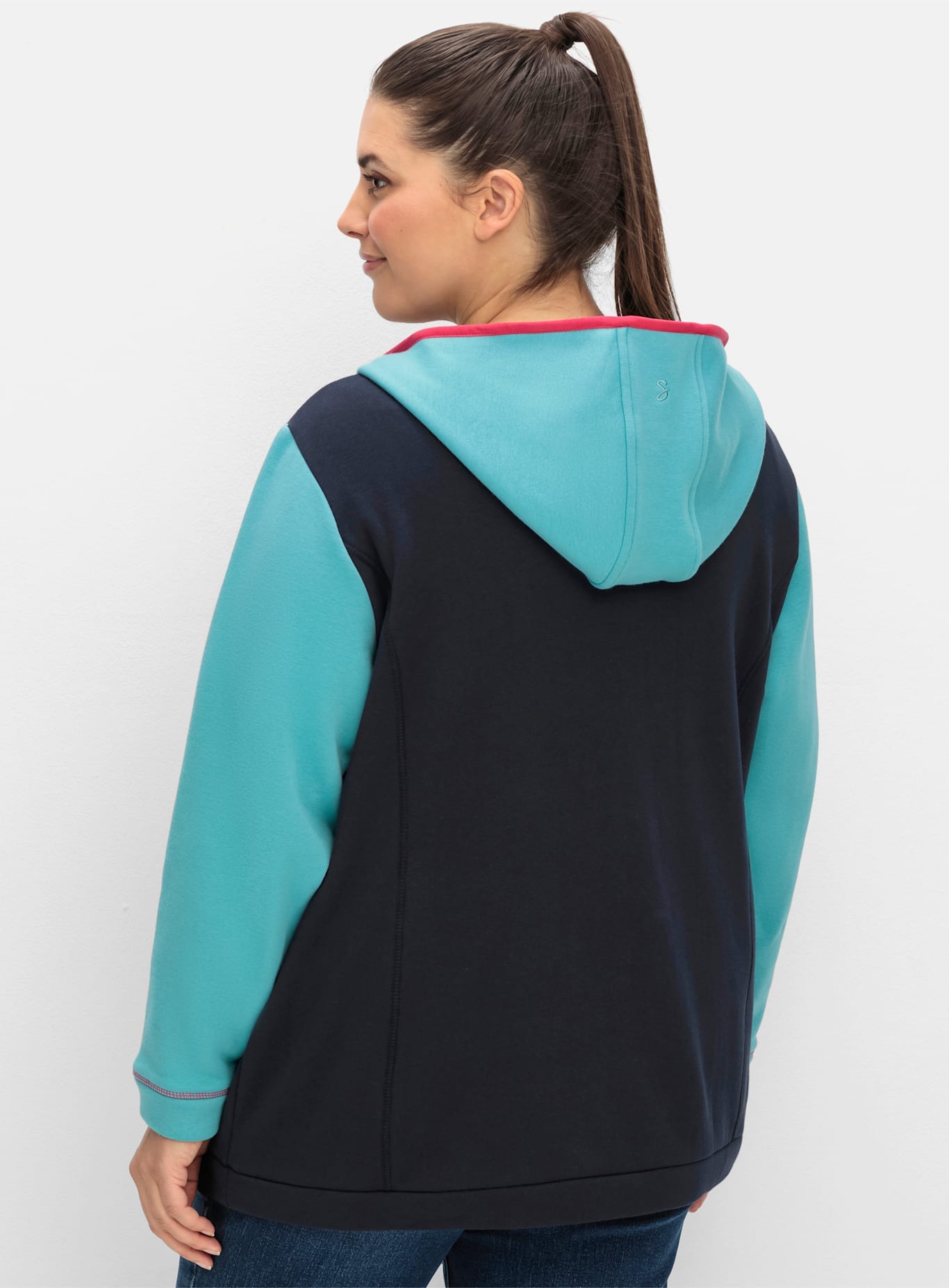Sheego Fleecejacke mit Kapuze