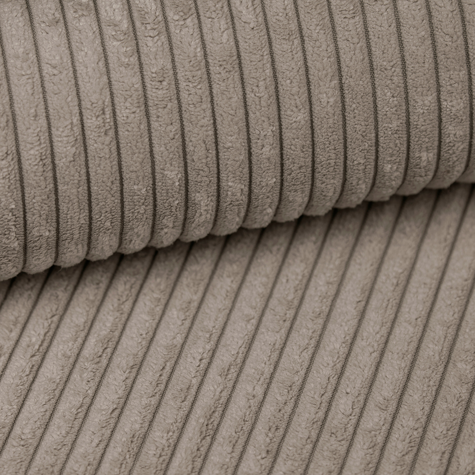 Hocker - hellbraun - Cord - 45x45 cm