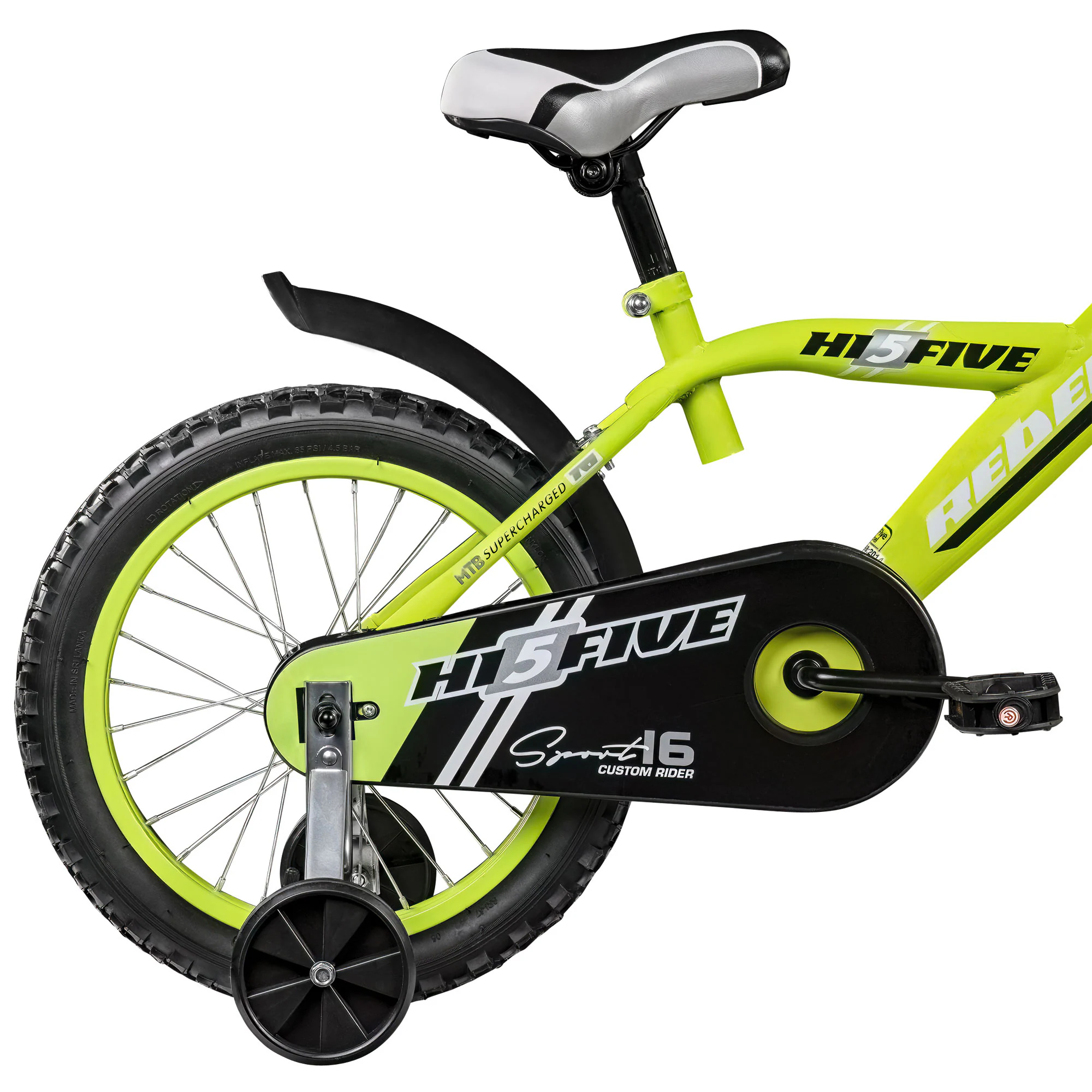 Hi5 Rebel 16 Zoll Kinderfahrrad Fahrrad 105 - 120 cm ab 4 Jahre Mädchen Jungen grün