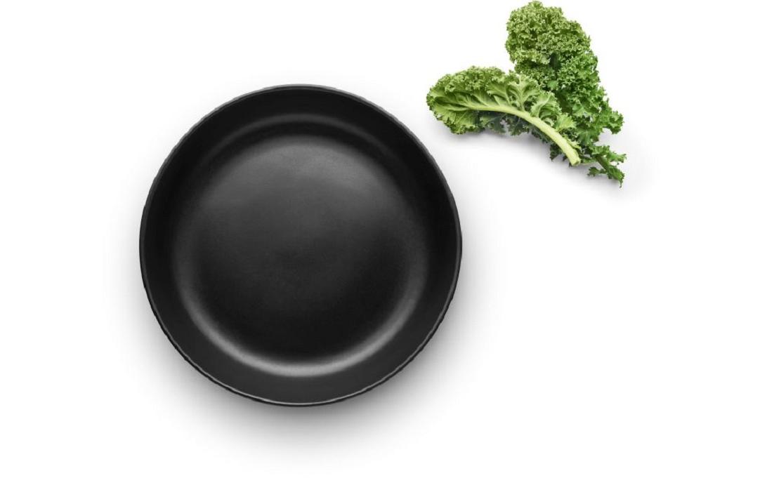 Salatschüssel Nordic Kitchen 28 cm, 4 Stück, Schwarz<br>Teller mit senkrechter Kante