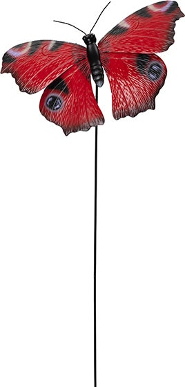 Intratuin tuinsteker vlinder rood 45 x 32 x 120 cm