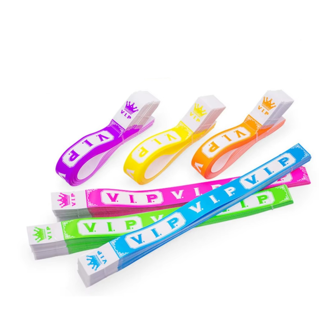 (100er Set) 25cm Party Einlass Armband Selbstklebendes VIP Eintritts Band Festival Kontrollband - Blau
