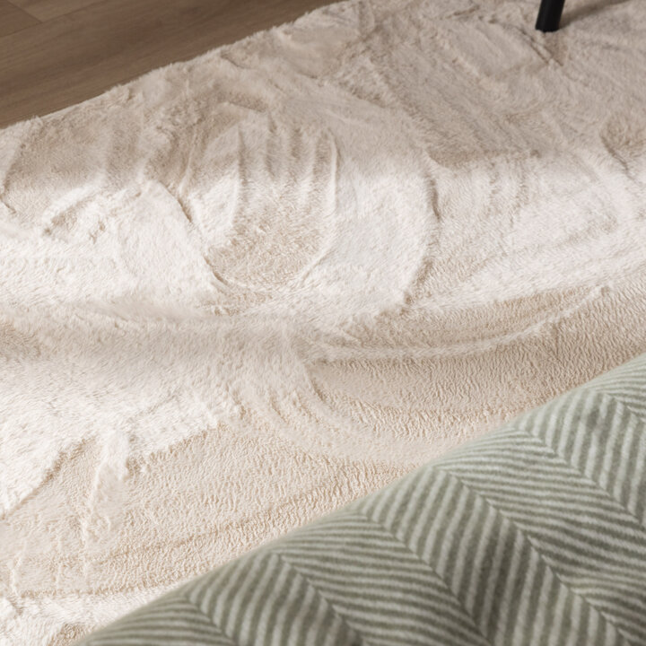 Zacht laagpolige Loper - Cozy Creme | Wasbaar & vormvast