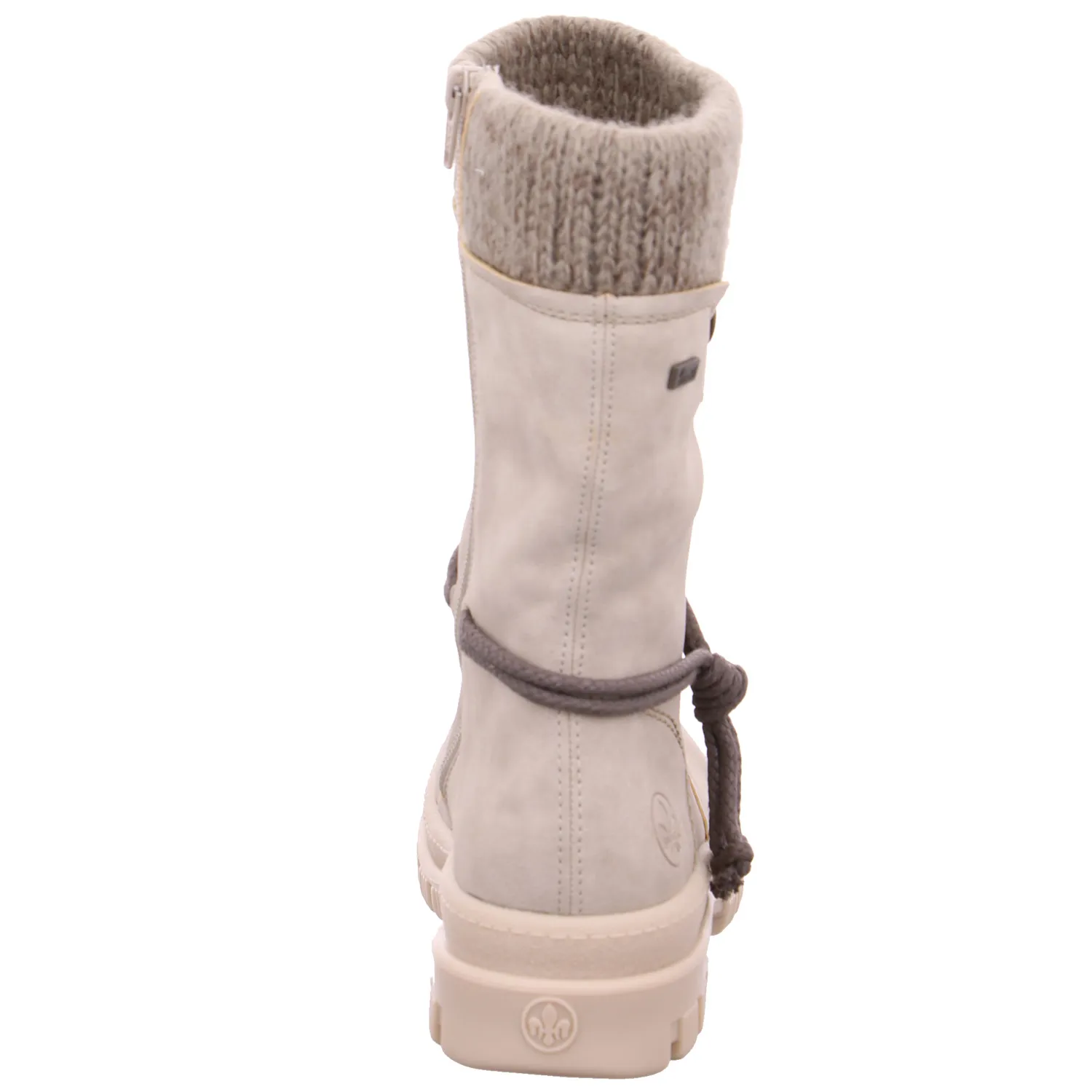 RIEKER Snowboot Offwhite Lederimitat  mit Tex-Membrane