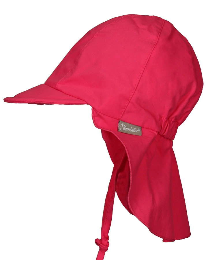 Schirmmütze mit Nackenschutz zum Schnüren in pink