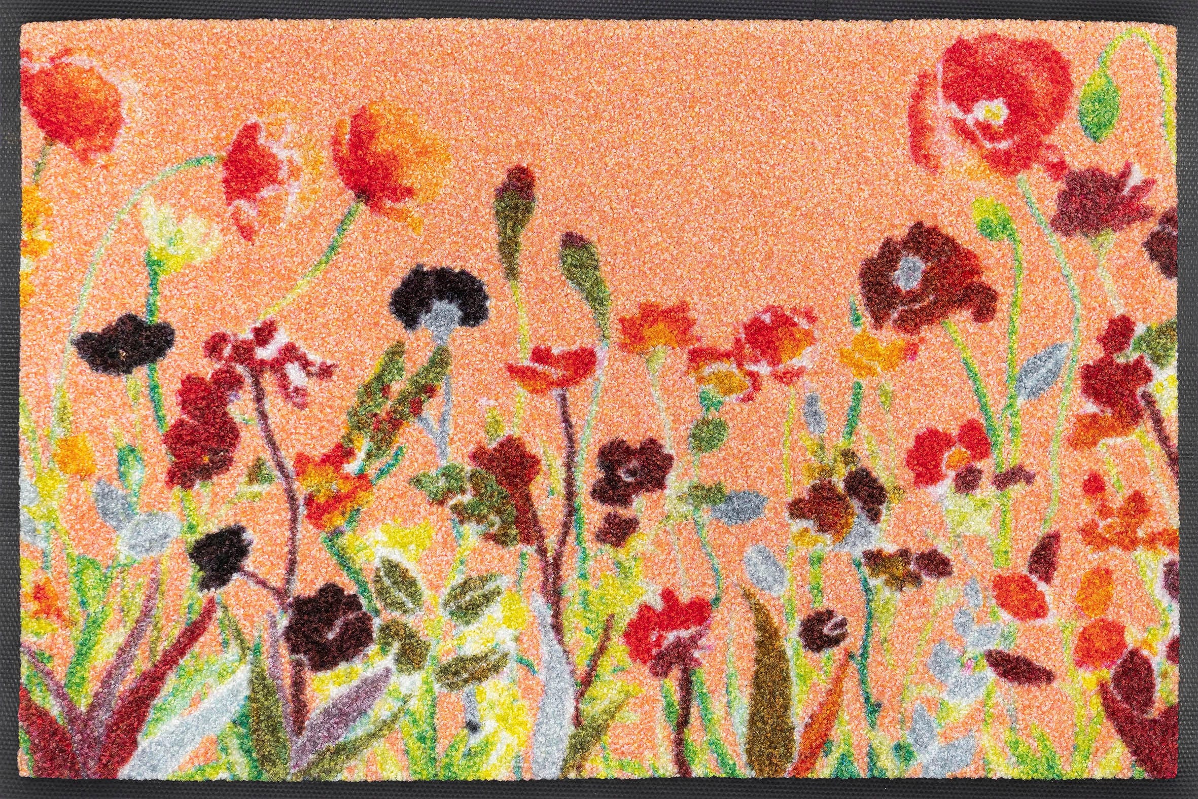wash+dry by Kleen-Tex Fussmatte »Wildflowers« rechteckig 7 mm Höhe Schmutzfangmatte, Motiv Blumen, rutschhemmend, waschbar