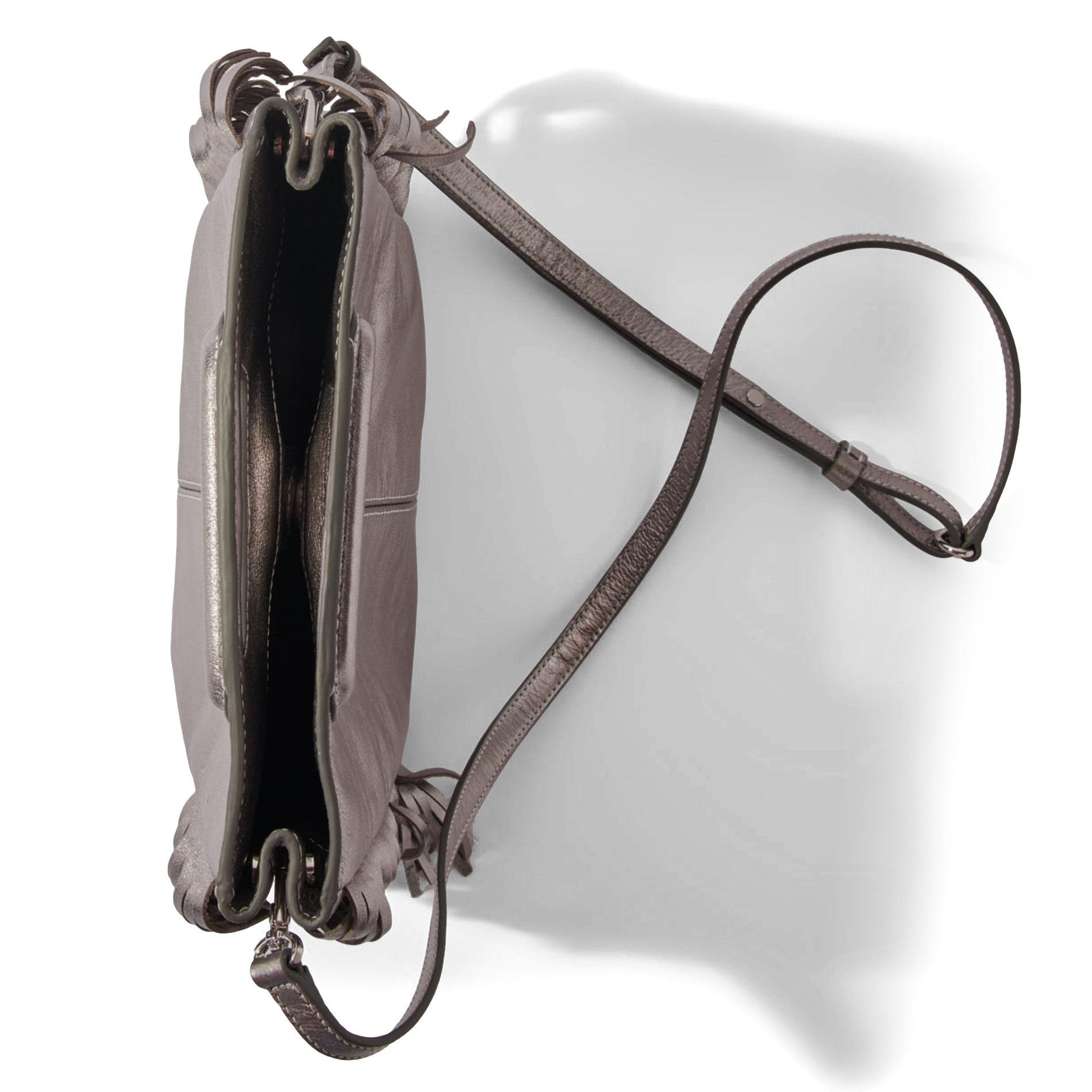 M METAL - Sac bandoulière en cuir | Gris