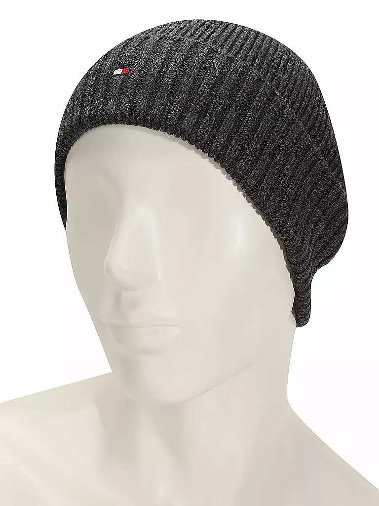 TOMMY HILFIGER Mütze - Haube ESSENTIAL  grau