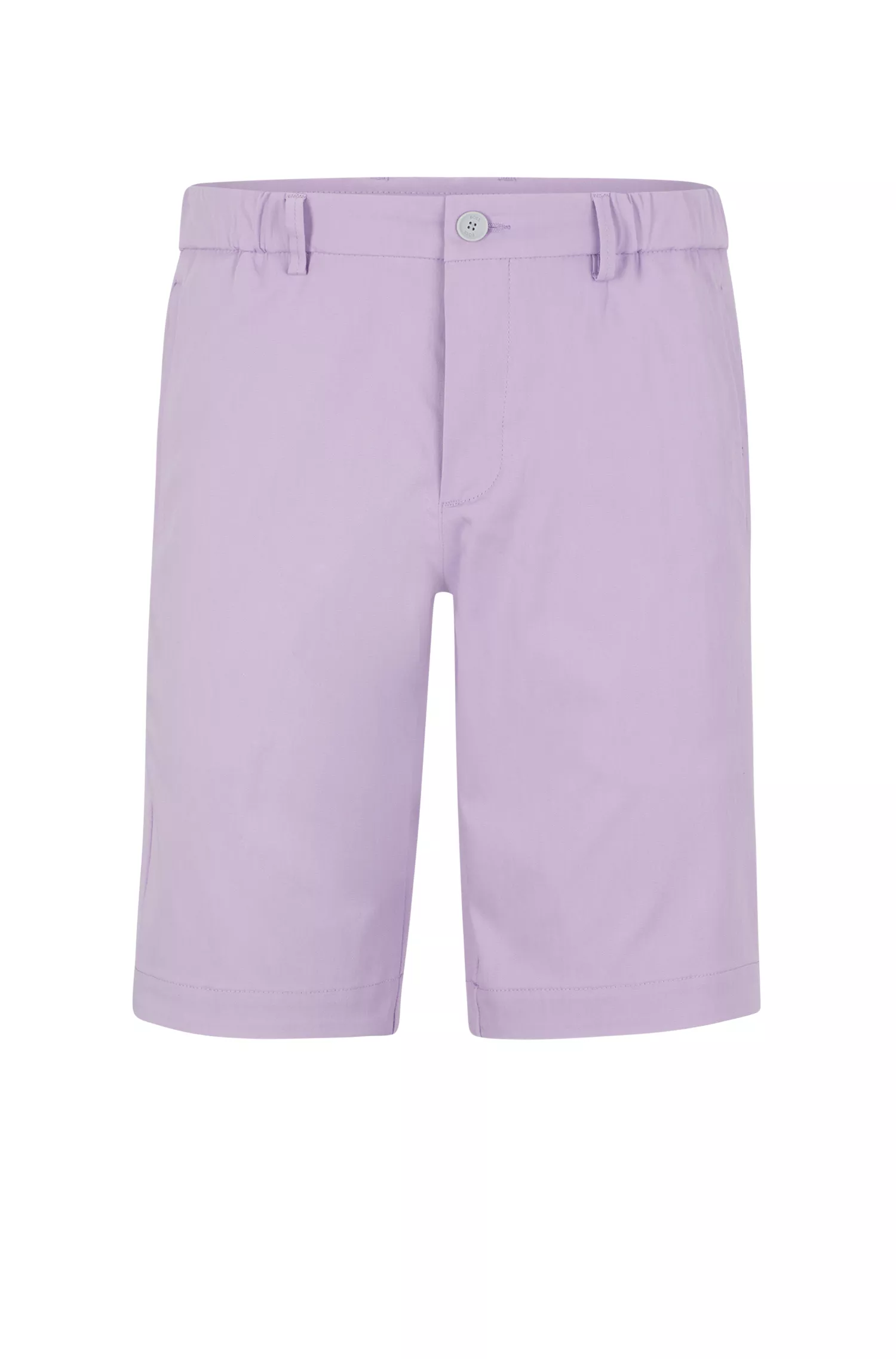 Calções BOSS Green-Slim-fit em mistura de algodão orgânico