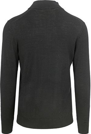 Profuomo Half Zip Pullover Merinowol Zwart PPVJ30003A-A kopen