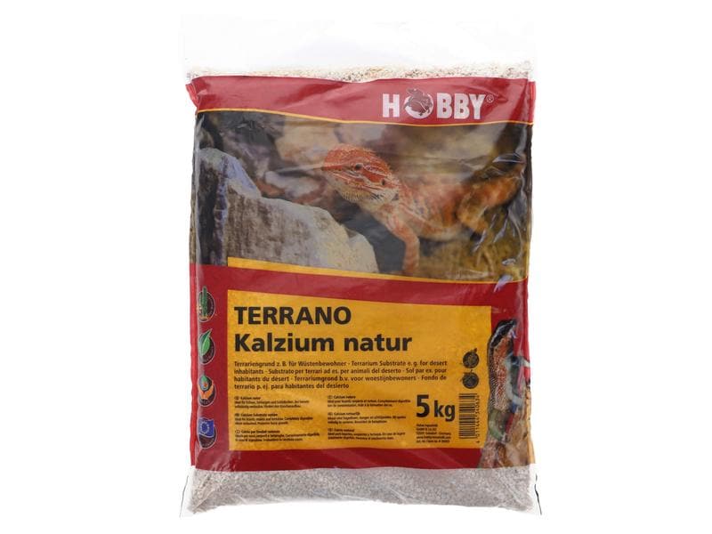 Hobby Terraristik Bodensubstrat Terrano Kalzium, Natur, Ø 2 Natürliches Terrariensubstrat