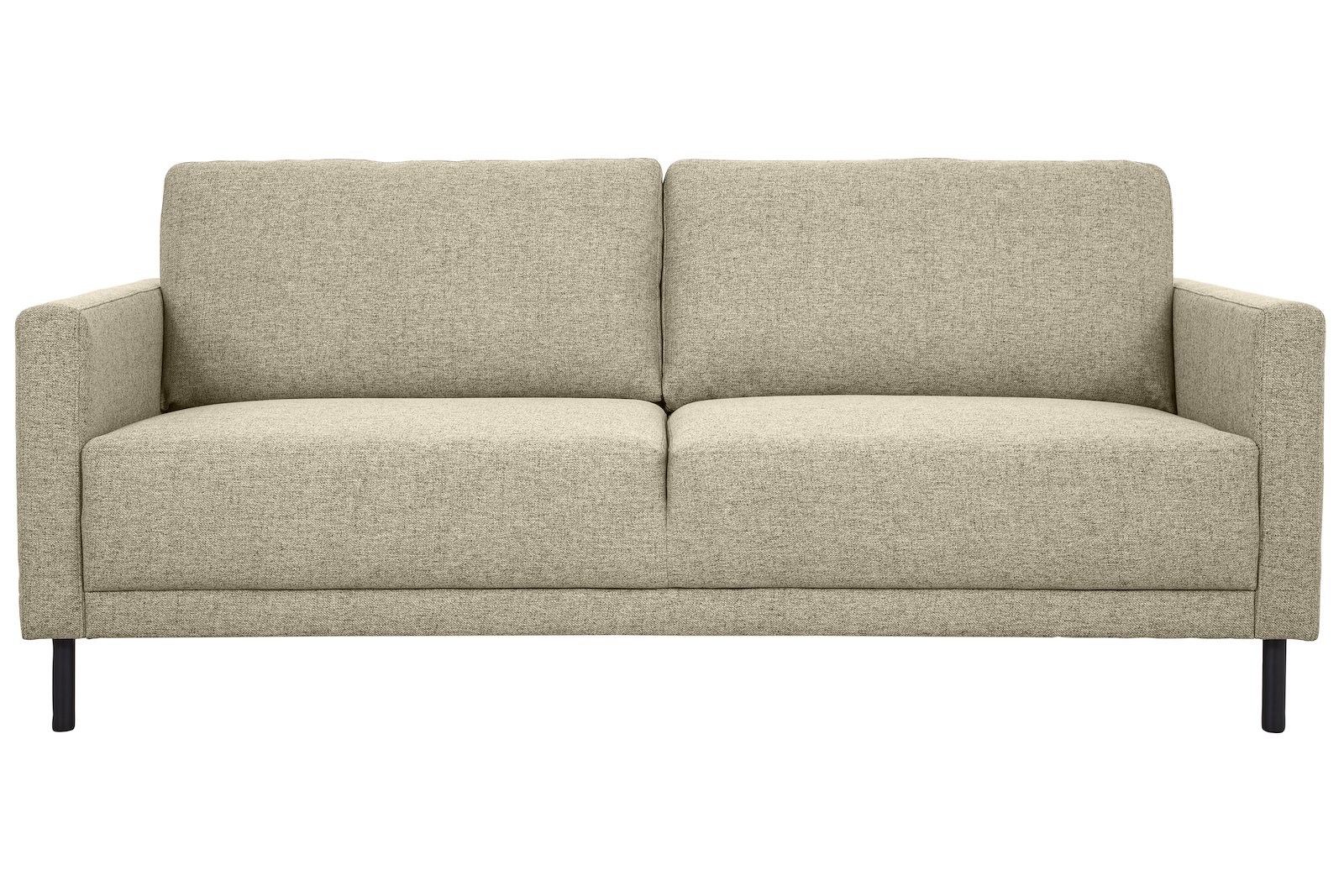Billy 3-seter sofa 3-seter i tekstil Neve 16 beige/greige med sorte ben.
