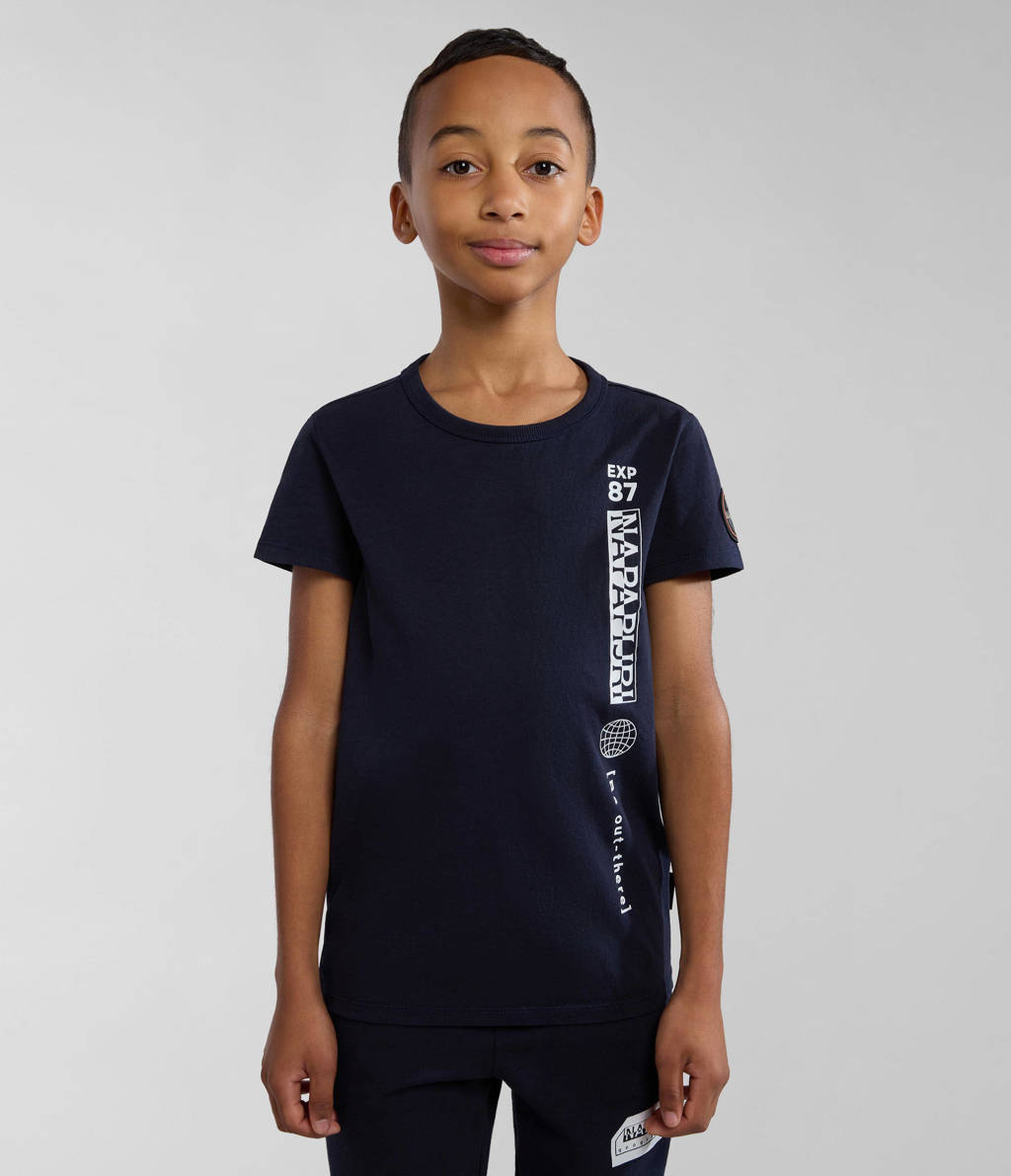 Napapijri T-shirt met logo donkerblauw