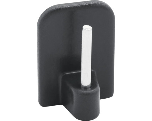 Zelfklevende haken, antraciet, 4 stuks