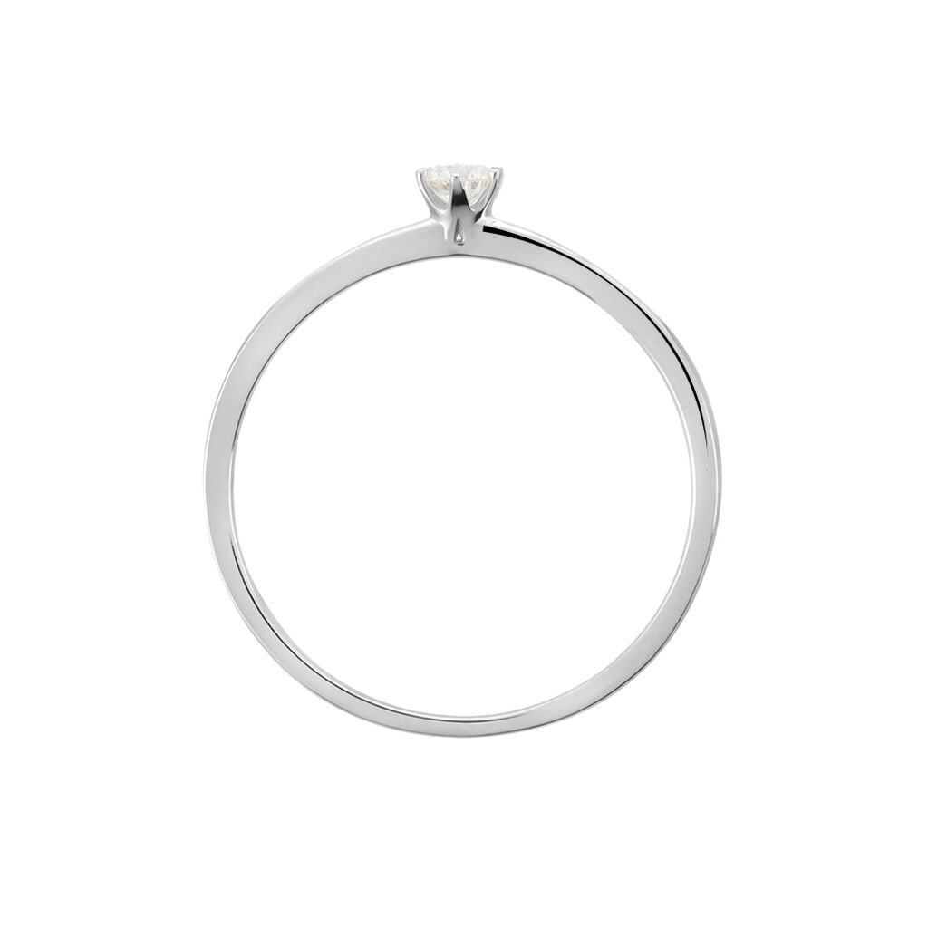 Bague Solitaire Natalia Or Blanc Diamant