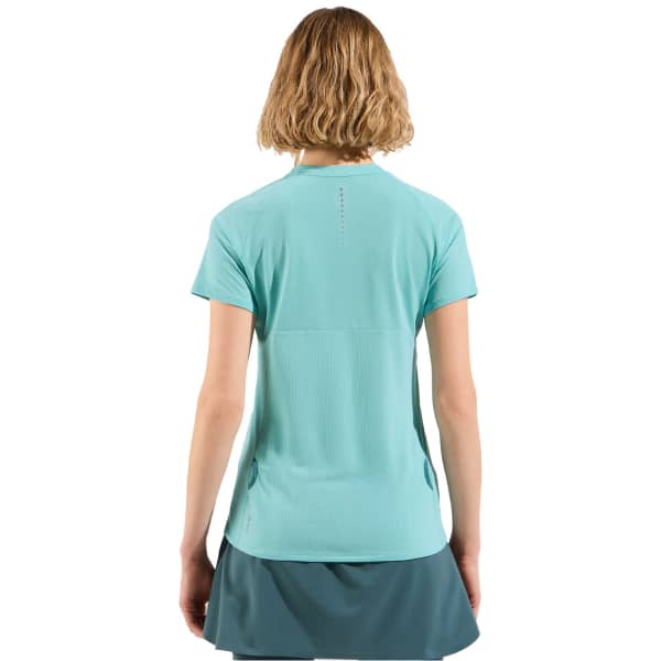 T-shirt trail ODLO AXALP TRAIL S/S 1/2 ZIP W AQUA HAZE
