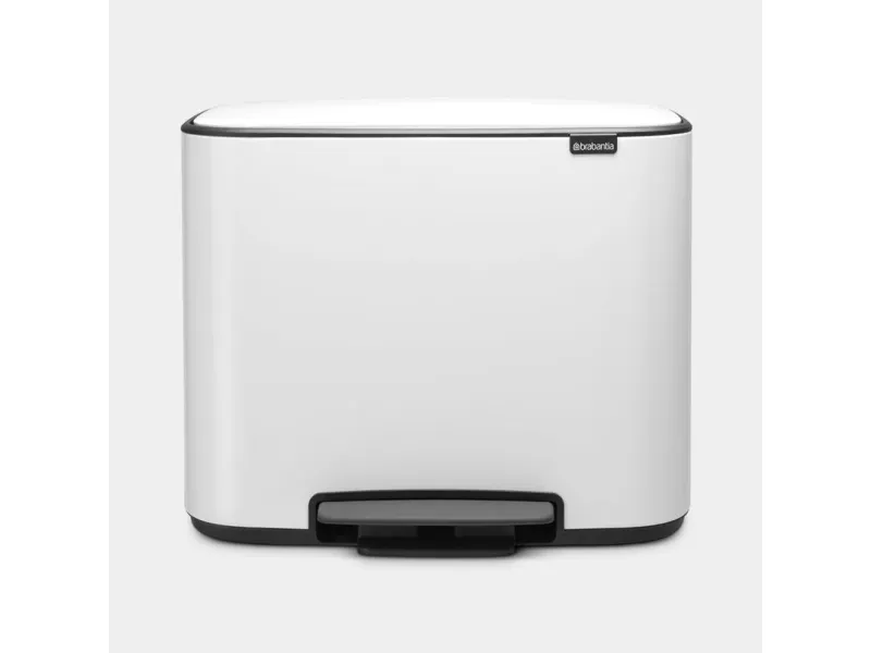 Pedalspand Brabantia Bo, 3 x 11 ltr. hvid