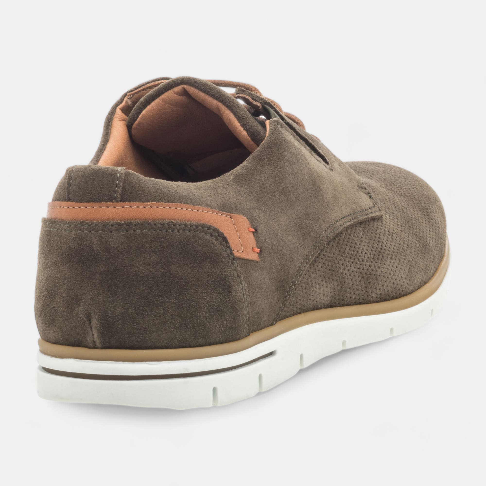 Derbies Homme en cuir kaki