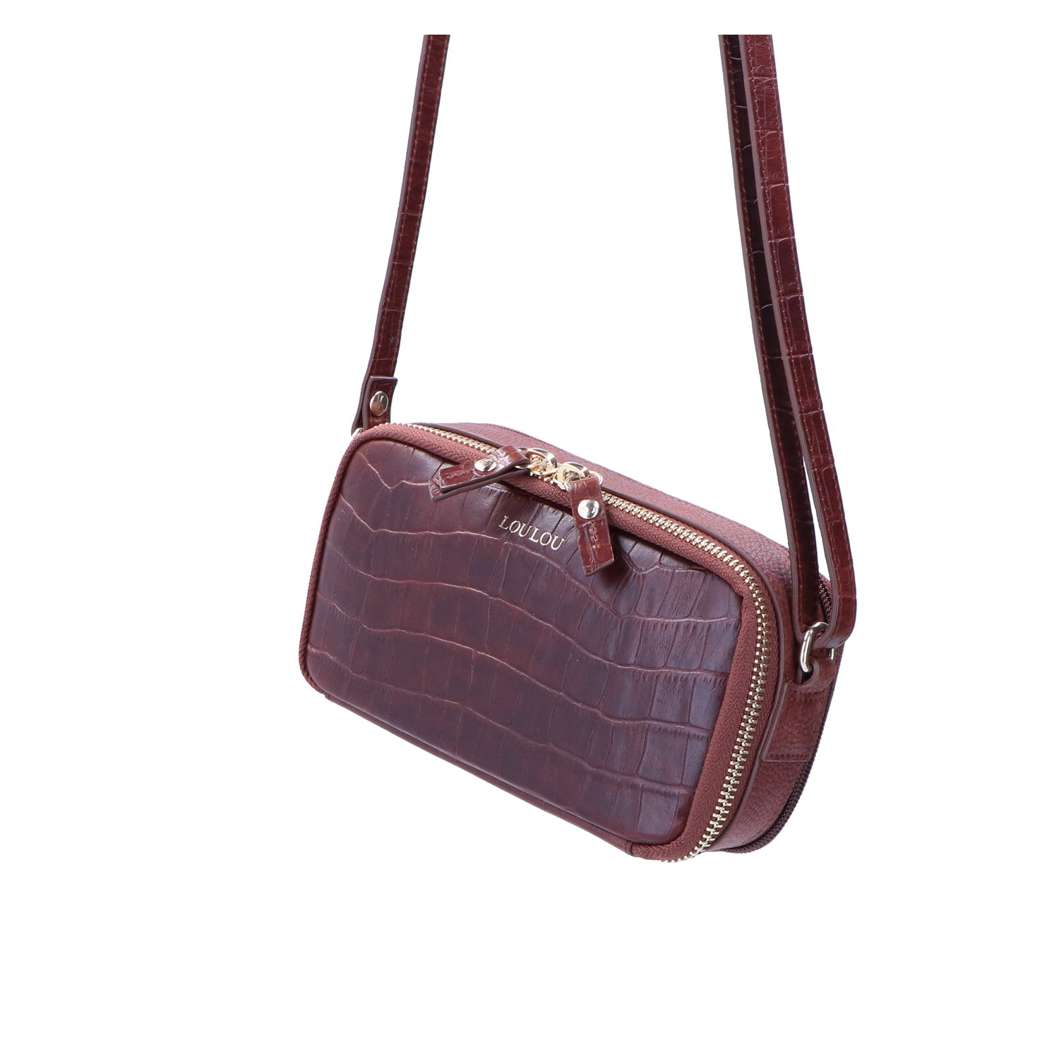LouLou Essentiels 04Mobilebag Classy Croc cacao