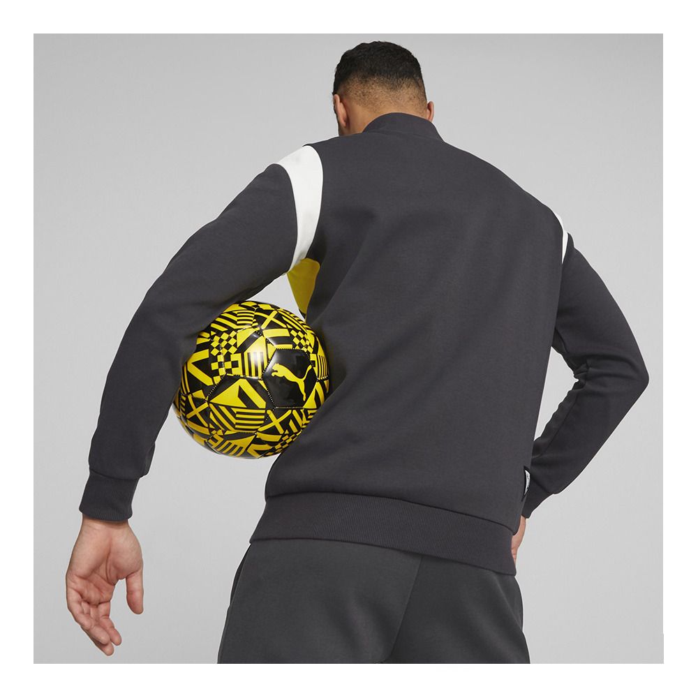 Puma BVB ARCHIVE - Sweat Homme flat dark gray/cyber yellow
