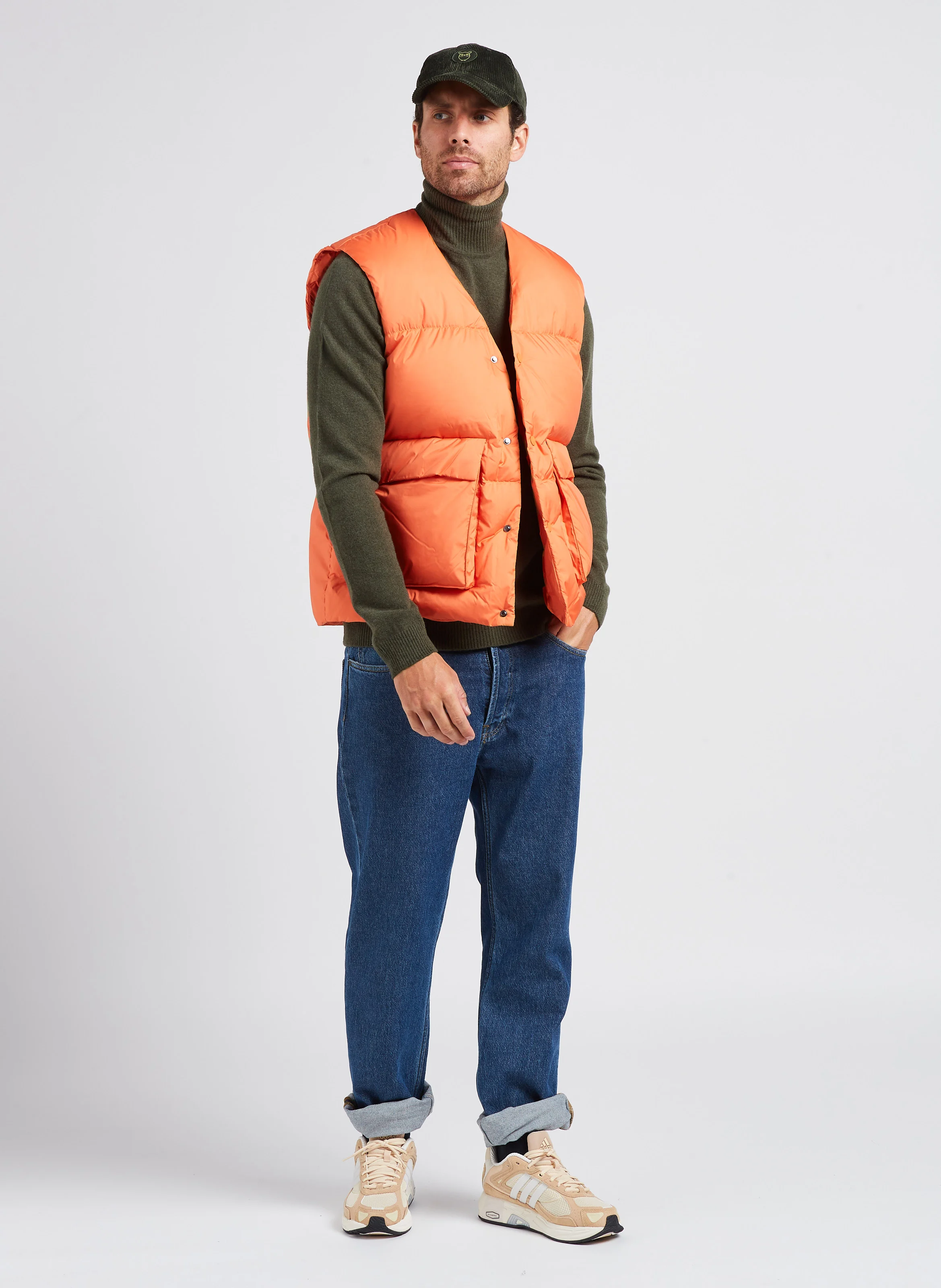 JOSEPH - Doudoune col V matelassée| Orange