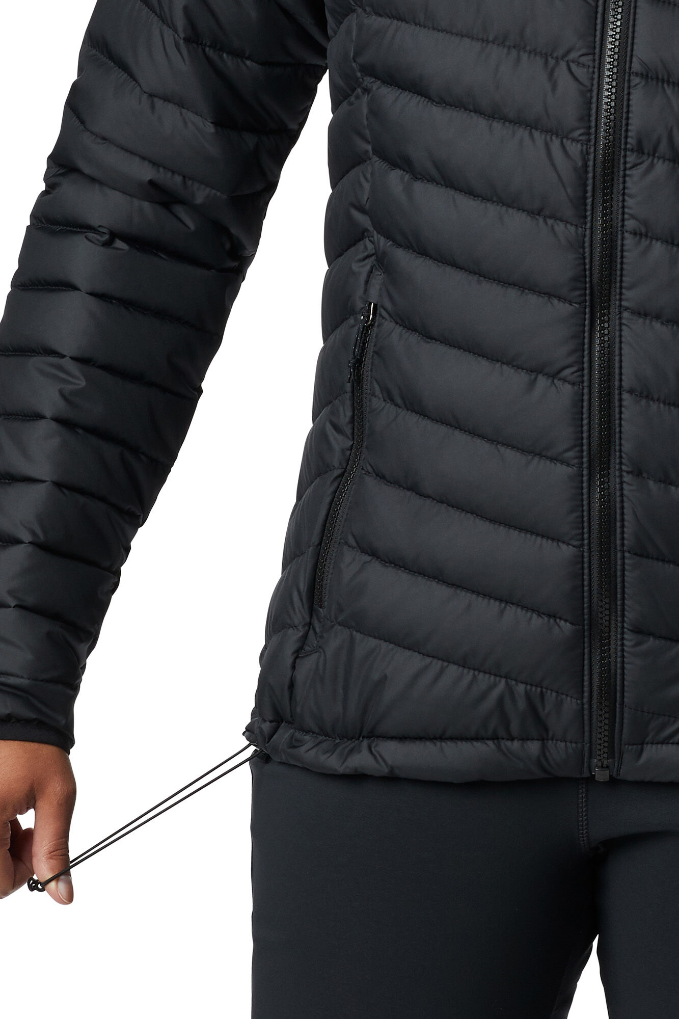 Jaqueta com capuz Columbia Powder Lite™ feminina - Preta